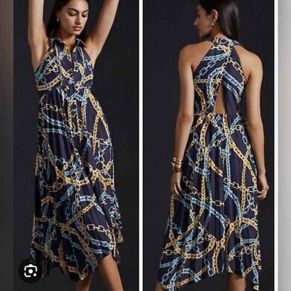 Anthropologie Maeve Pleated Midi Shirt Dress; size XS (NWT 🏷️) - Picture 2 of 3